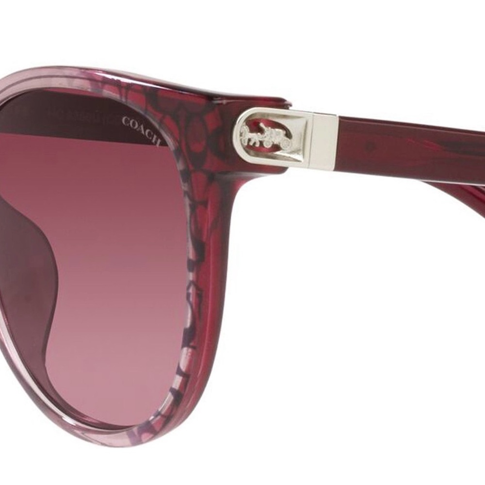 Coach Gradient Red 54 mm Round Sunglasses - Picture 3 of 15